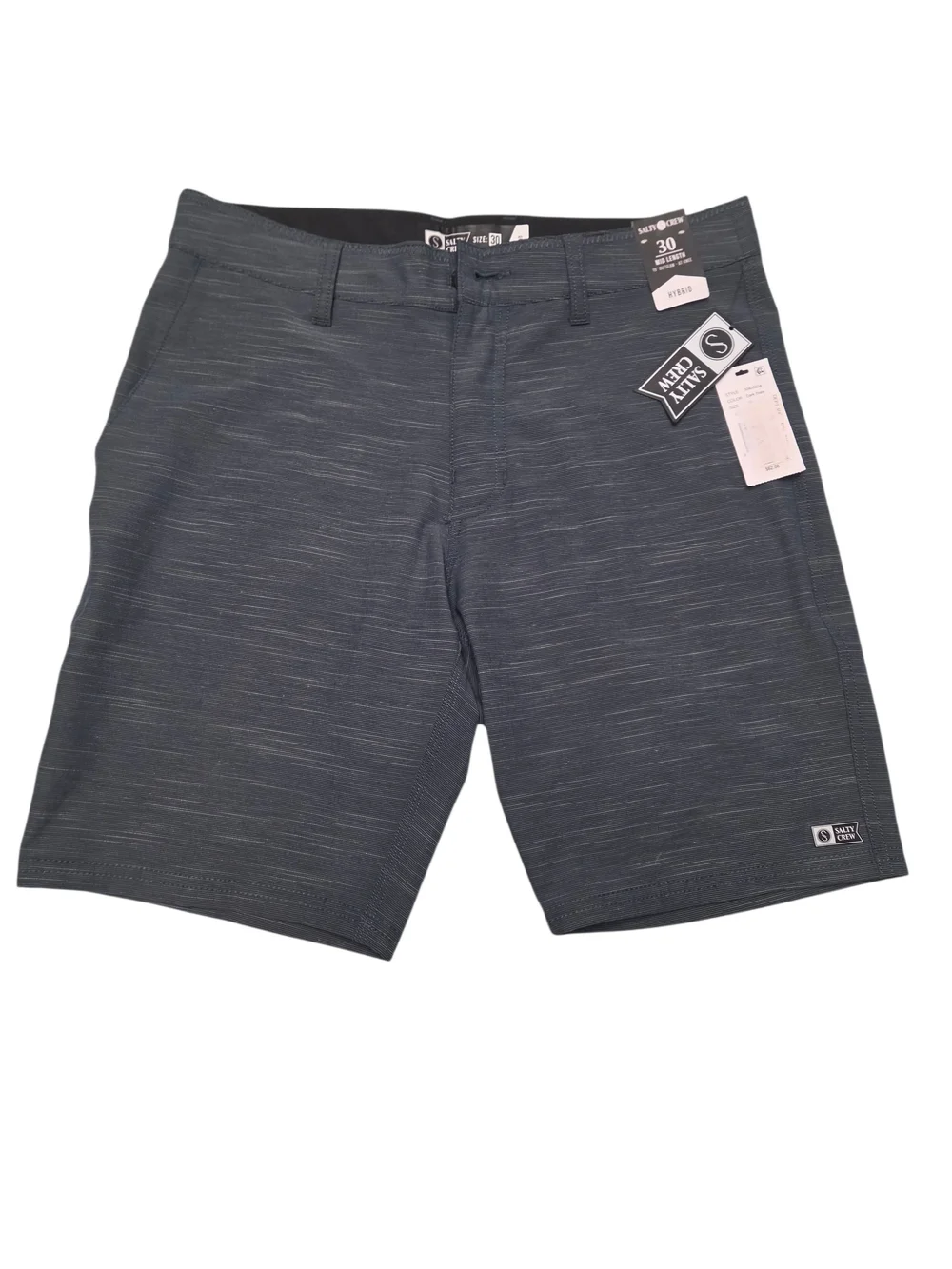 Salty Crew Men’s Slate Heather Performance Shorts — Dark Gray